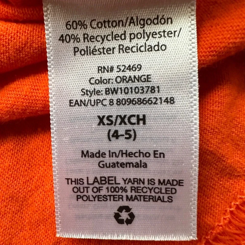 Boys Xs Mickey Mouse Halloween Tee Shirt Orange Skelton Wondernation 4/5‎